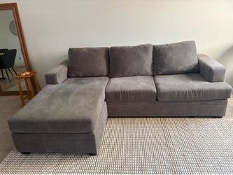 Gray fabric sofa sectional