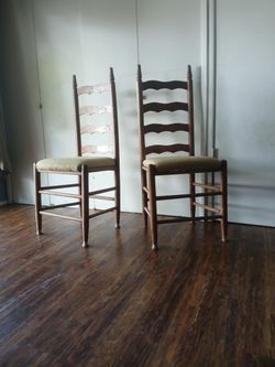 2 French Ladderback chairs