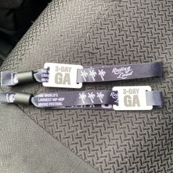 (2) 3 Day Wrist Bands  Rolling Loud