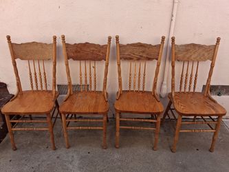 Vintage oak dining chairs
