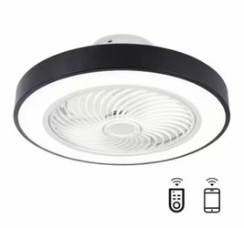 20 in. Flush Mount Ceiling Fan with LED Light