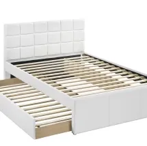 Fulltwin White Double Trundl3 w Orthopedic matres.colchon.