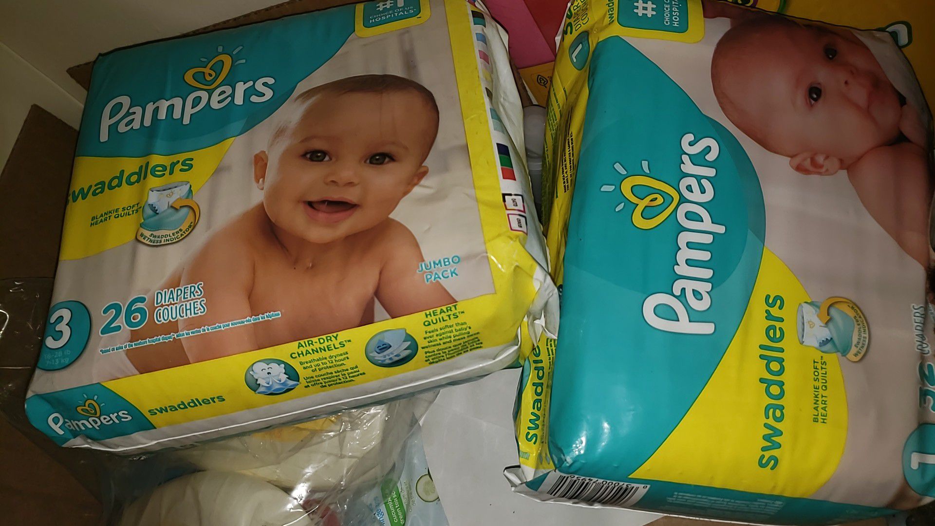 Tons of diapers, wipes, baby soap and baby lotion!!