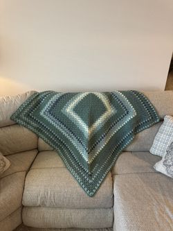 Handmade Crochet Granny Square Blanket