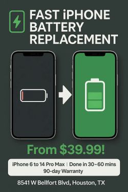 Fast iPhone Battery Replacement – Same Day! 
