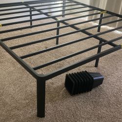 Free King Size bed Frame W/ Bed Risers