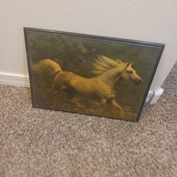 Cute horse plaque artwork asking $25 cash must pick up Broadway and apache buckeye az