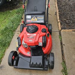 21 in. 150 cc Briggs & Stratton Gas Walk Behind Push Mower with Rear Bag, Mulch and Side Discharge

