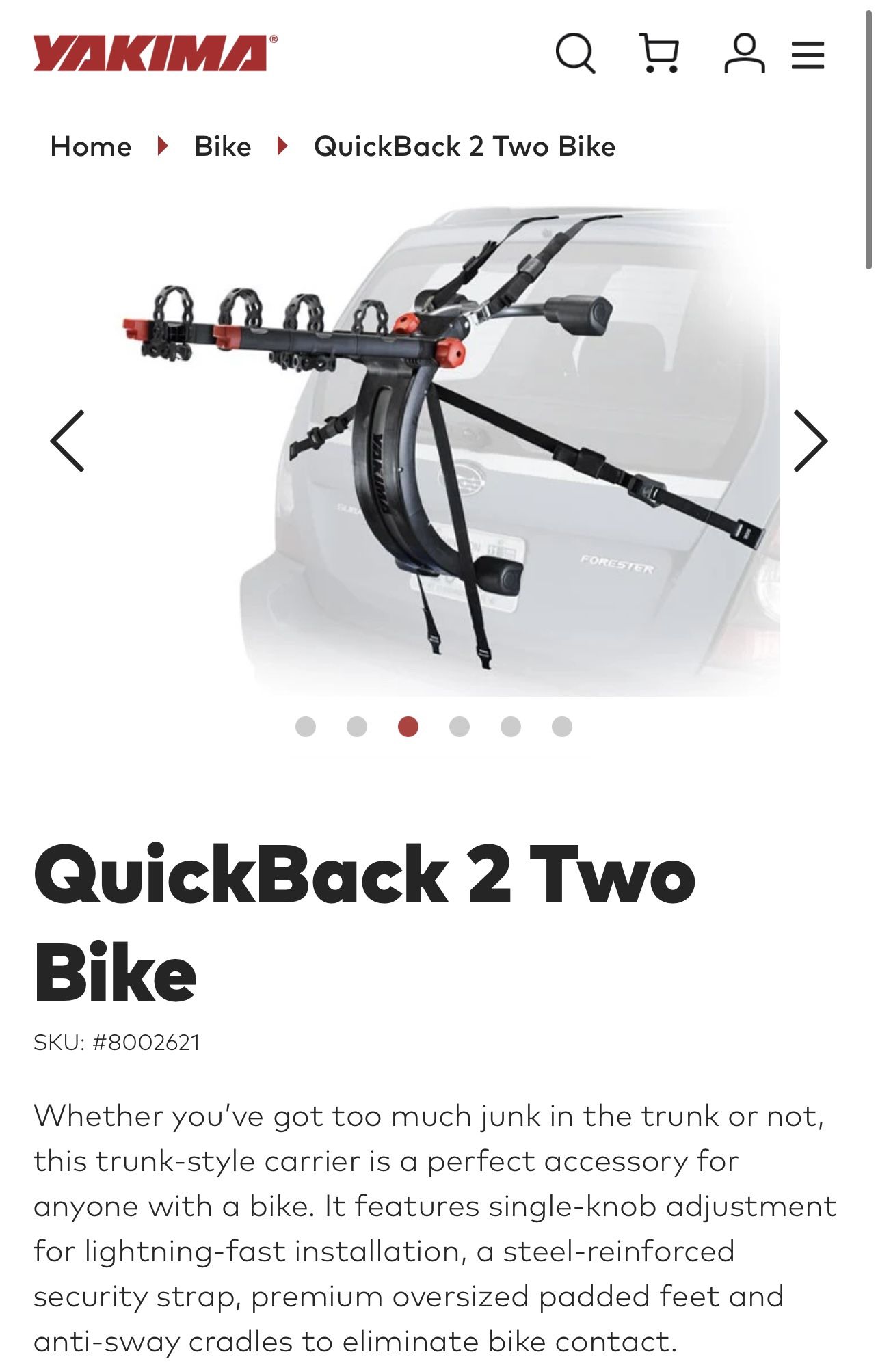 Yakima QuickBack 2 Bike Carrier - Bike Rack
