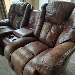 LAZY BOY love seat recliner 