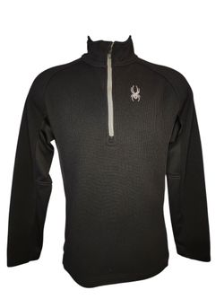 MINT SPYDER  HALF ZIP PULLOVER BLACK COLOR MEN SWEATER SIZE LARGE