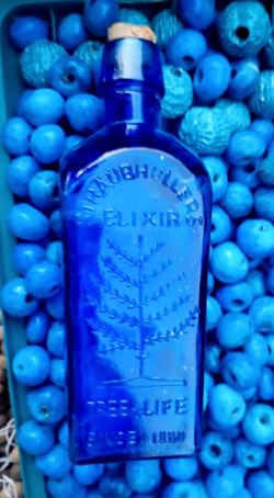Blue Bottle Wheaton Apothecary Straubhullers Elixir Tree Of Life Bottle With Cork