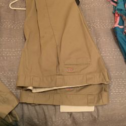 Dickies work pants and shirts khaki 