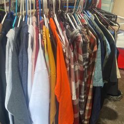 Men’s assorted sweatshirts and out wear