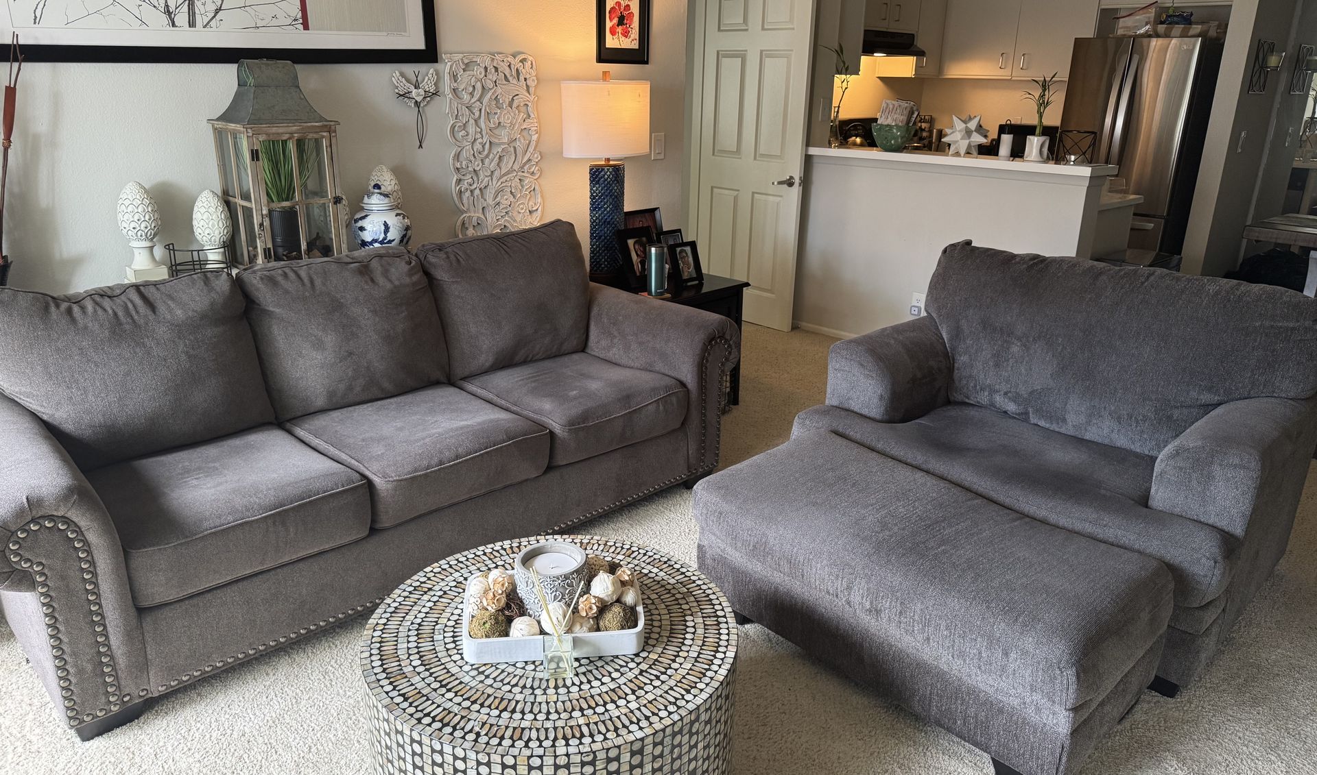 Sleeper Sofa with chair and ottoman