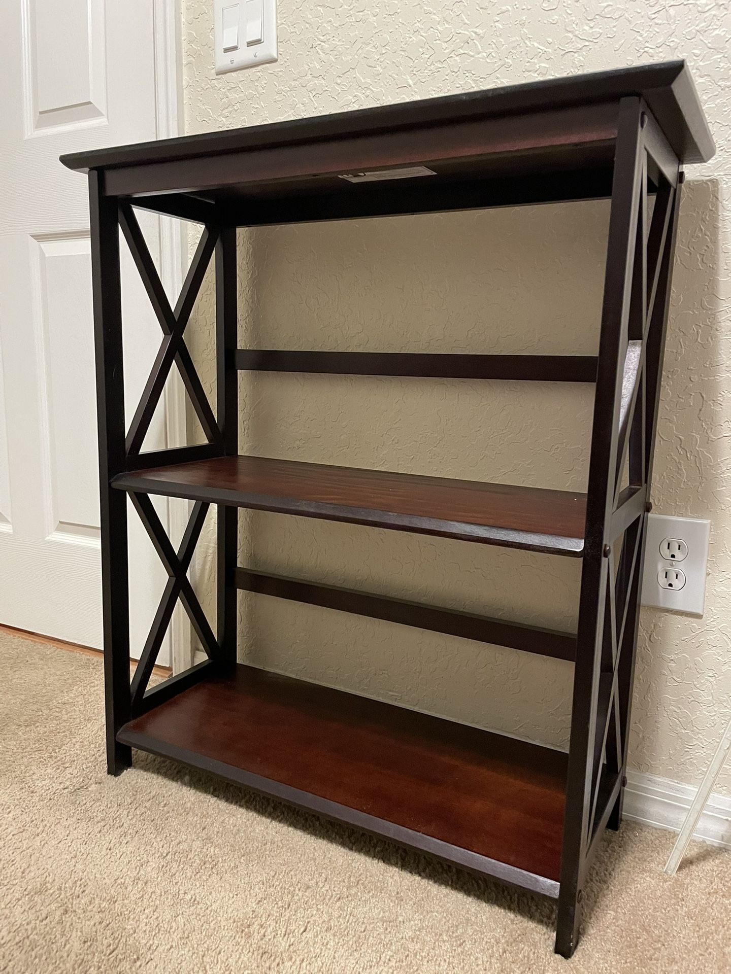 Wood Walnut Finish Bookcase