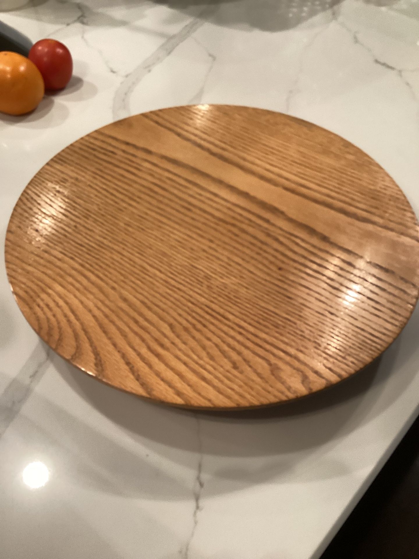 Solid oak handmade Lazy Susan 16” x 2”T (see all photos)