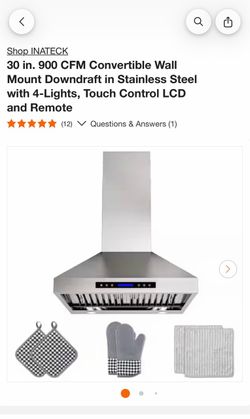 Brand new in box - INATECK 30 in. 900 CFM Range Hood