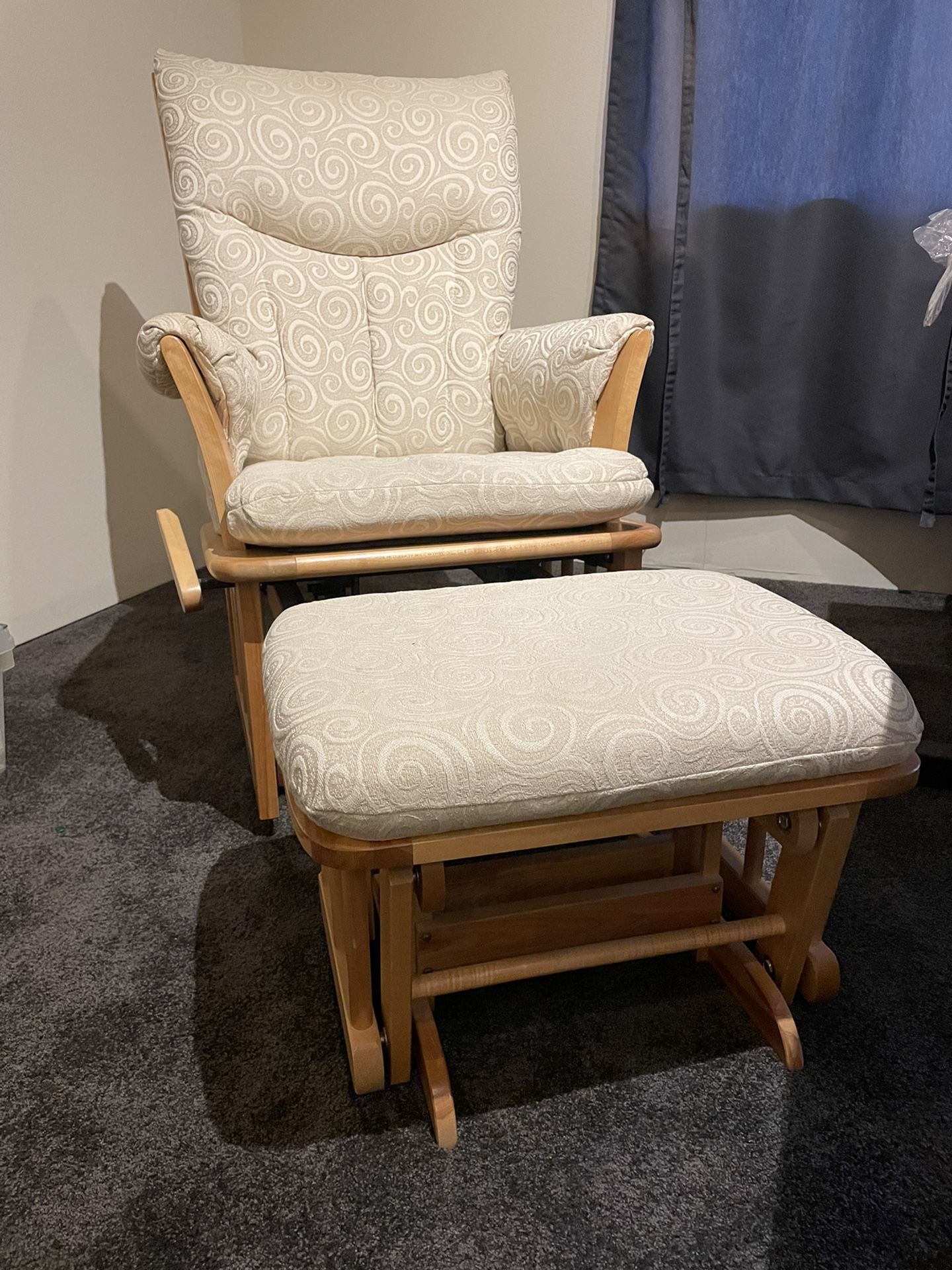 Gliding Rocking Chair And Ottoman 
