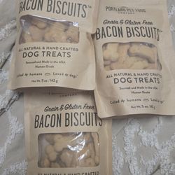 Grain And Gluten Free Bacon Biscuits Dog Treats All Natural Human Grade
