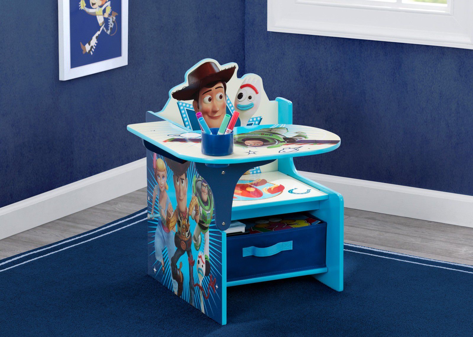 Disney/Pixar Toy Story 4 Chair Desk with Storage Bin by Delta Children