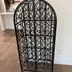 Iron Wine Rack With Doors