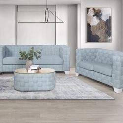 Brand New Elegant Woven 2pc Sofa Loveseat 