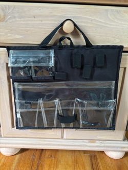 Black Multi-Pocket Tool Organizer Tote Bag