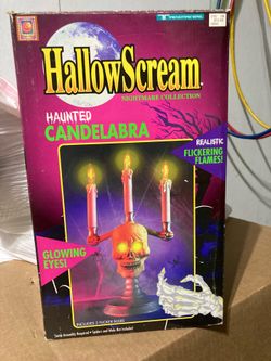 Vintage Halloween HallowScream Haunted Candelabra Trendmaster 1994 Open Box