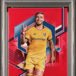 2023 Topps Finest MLS Cristian Arango Red Refractor /5 PSA 10 Real Salt Lake 