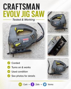 Craftsman Evolv Corded Jigsaw – Tested & Working