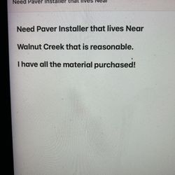 Paver Installer Needed 