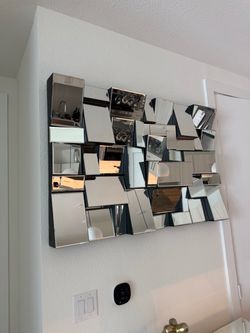 Large Glam Mirrored Wall Mirror