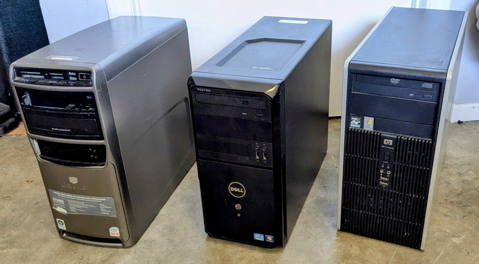 $30 For Everything - DELL 2013 Vostro Case / Gateway GT540E / Hewlett-Packard Desktop Computers No Hard drives • Computer Parts & Cases, PC Desktop