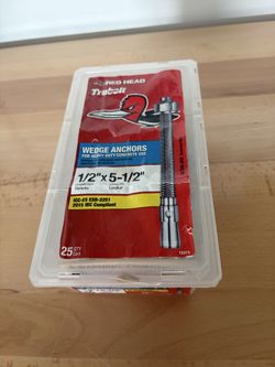12 wedge anchors for concrete