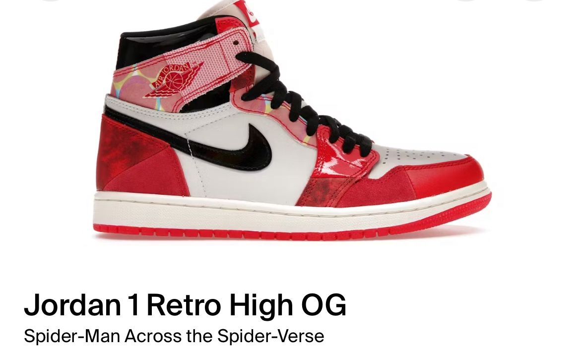Jordan 1 Retro High OG - Spider-Man Across The Spiderverse - VNDS 11.5