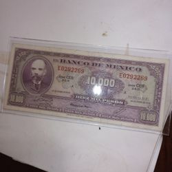 10.000 Pesos Mexico Villete