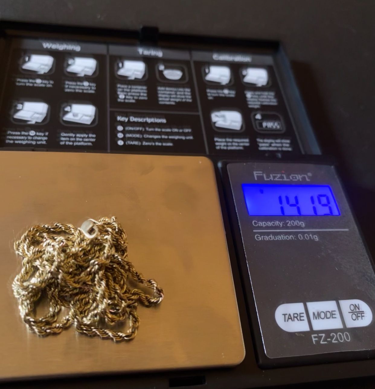 14k Diamond Cut Rope Chain
