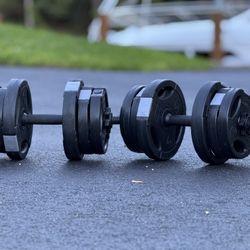 Adjustable Dumbbell Set 45lb. Multiple Setups 