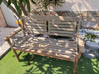 Patio teak bench