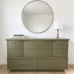 Vintage MCM Green Dresser