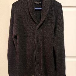 Apt.9 Men's Sweater Cardigan Size S Black Button up Knit Cotton Blend