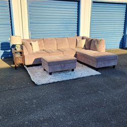 Sectional Sofa + Ottoman + Storage FREE DELIVERY 
