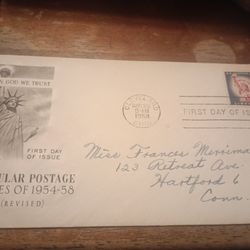 Vintage First Day Issue 1958 8-cent Stamps Statue Of Liberty 🗽 For Sale.