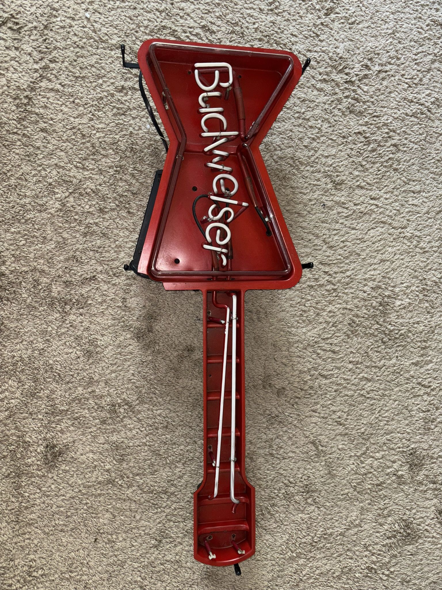 Vintage Budweiser Neon Guitar Sign (Broken β Needs Repair) β Best Offer