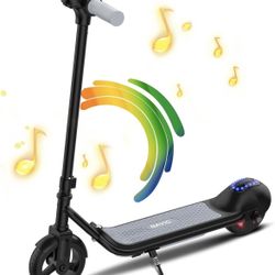 110W Motor, Electric Scooter with 6.5'' Solid Tires, Bluetooth Music and Rainbow Light, Approved UL Certificate