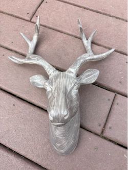 Resin deer head sculpture