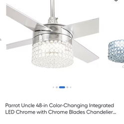 Chandelier Ceiling Fan - Parrot Uncle