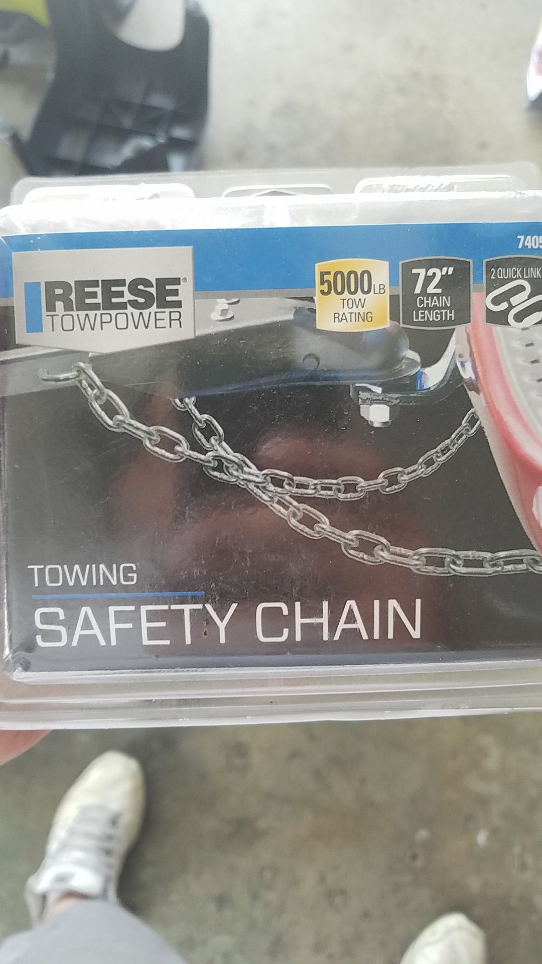 Reese towing safety chain with 2 quick links 74059