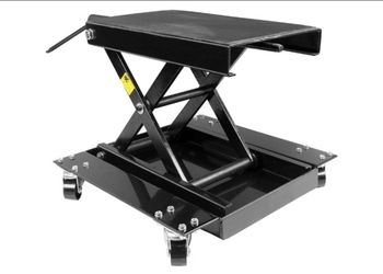 Jack Center Scissor Lift Floor Jack 🏍️w/Wheel Cart 1100lbs Capacity Dolly Table Stand🏍️🏍️🏍️
Brand New in box